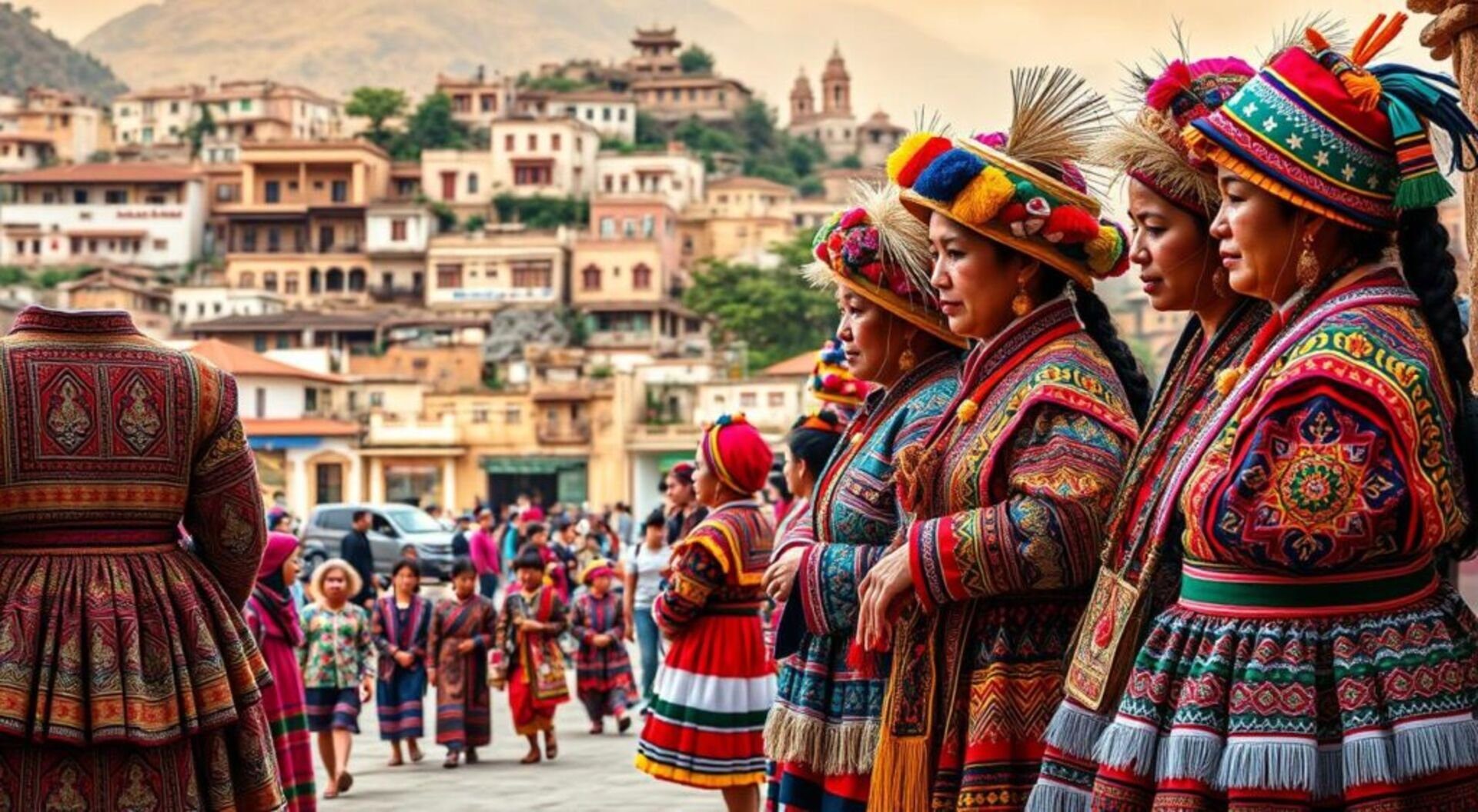 costumes locais em diferentes lugares