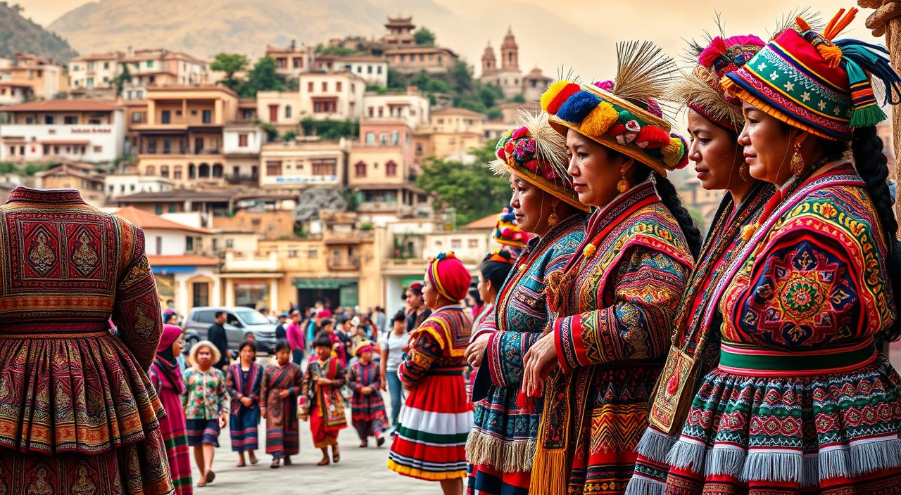 costumes locais em diferentes lugares