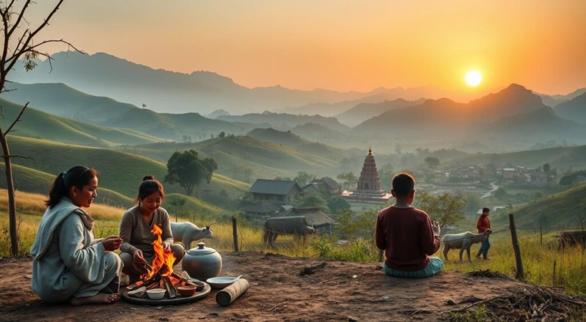 tradições de vida simples em diferentes culturas
